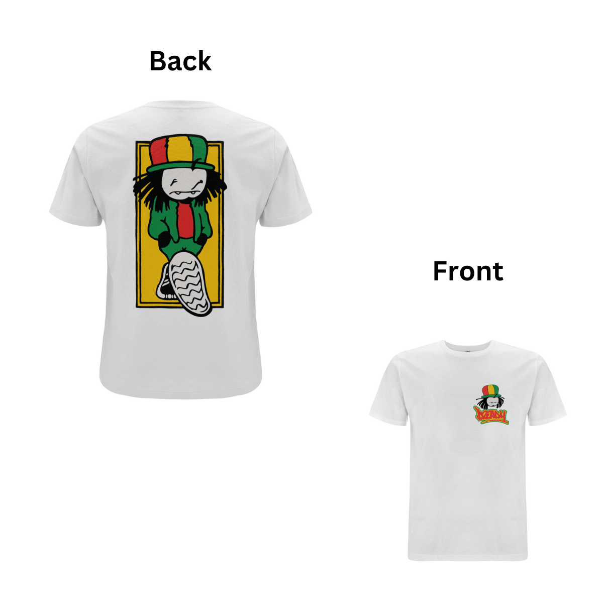 Walking Dread Front & Back Print T- Shirt - Dready Original