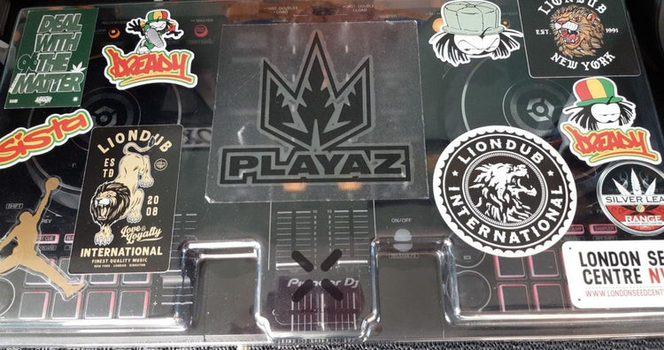 Dready stickers on a case