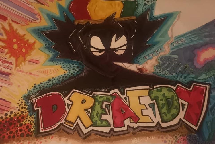 Painted Dready graffiti canvas