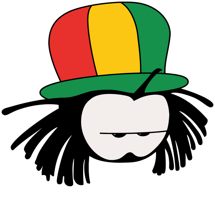 The original Dready character: Rasta hat, dreadlocks and a knowing look